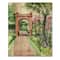 Designart - Traditional Gate In Tropical Oasis - Tropical Print on Natural Pine Wood